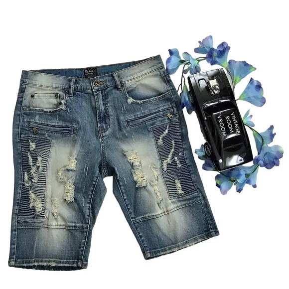 Decibel NWOT Medium Wash Jean Shorts Men 34 - Picture 1 of 10